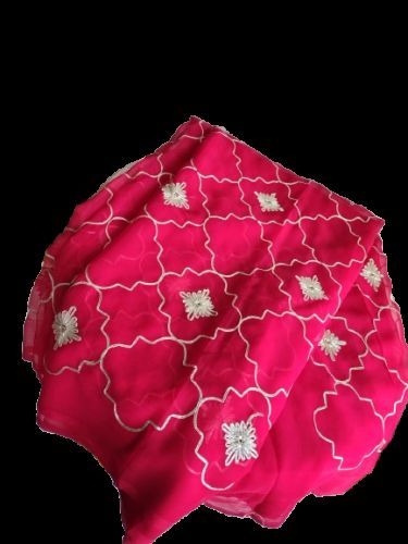 Pink dark gotta patti work partywear saari 1199