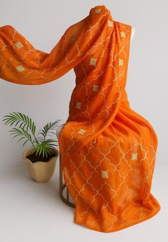 Green gotta patti work royal georgette fabric 1199 (Copy)